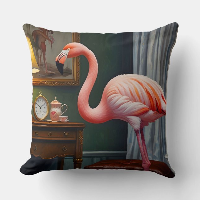 Flamingo's Cosy Corner Cushion (Front)