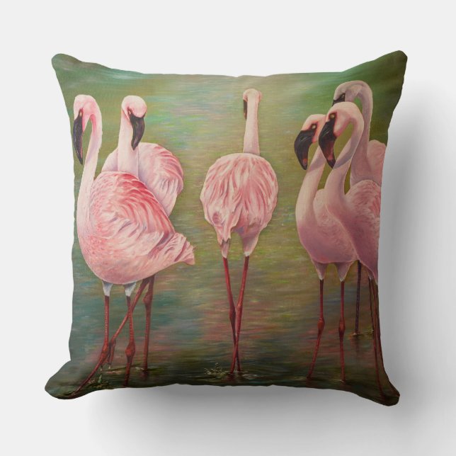 Flamingos Cushion (Front)