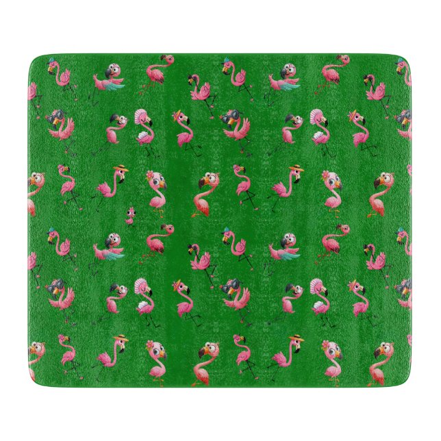 Flamingos Cutting Board (Front)