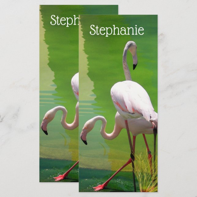 Flamingos Design Bookmark (Front/Back)