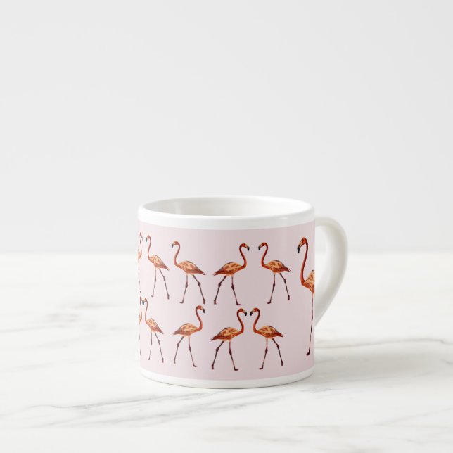 Flamingos Drawing Espresso Mug (Front Right)