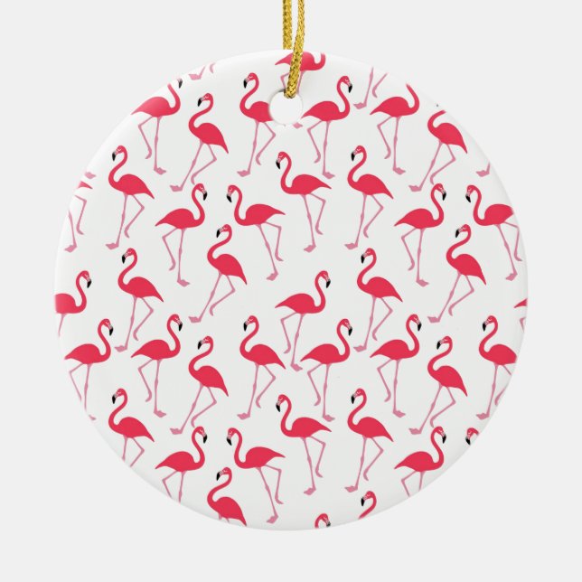 flamingos Flimingos Ceramic Tree Decoration (Front)
