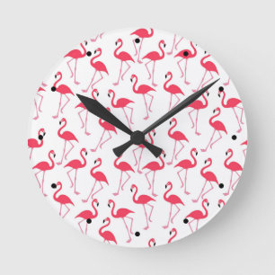 flamingos Flimingos Round Clock