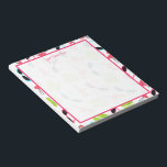 Flamingos Flip Flops & Sunglasses Notepad<br><div class="desc">A notepad featuring a pattern of pink flamingos,  green flip flops,  and pink and blue sunglasses.</div>