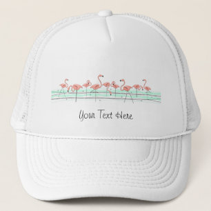Flamingos group 'Text' trucker hat