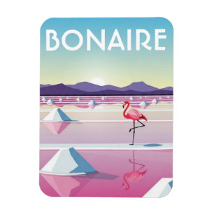 Flamingos in Bonaire Dutch Caribbean Magnet