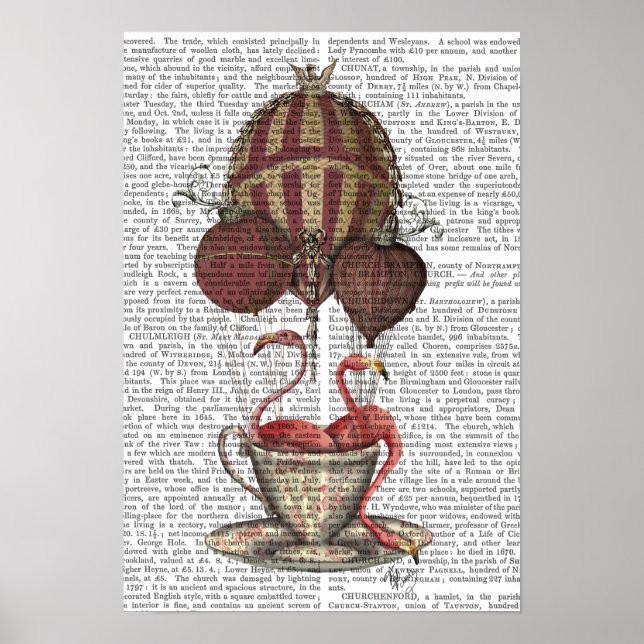 Flamingos in Teacup Poster (Front)