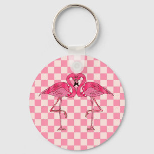 Flamingos Key Ring