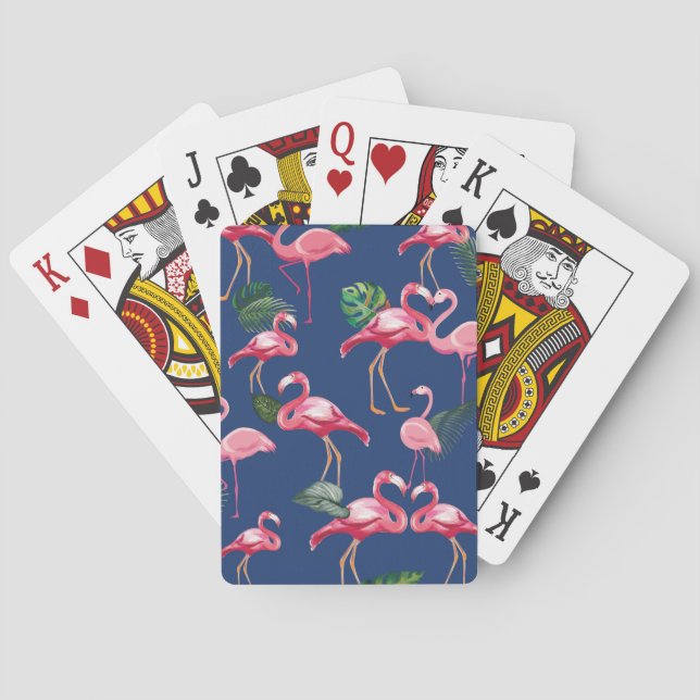 Flamingos Love Pattern 2 Playing Cards (Back)