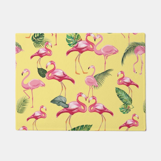 Flamingos Love Pattern 3 Doormat (Front)