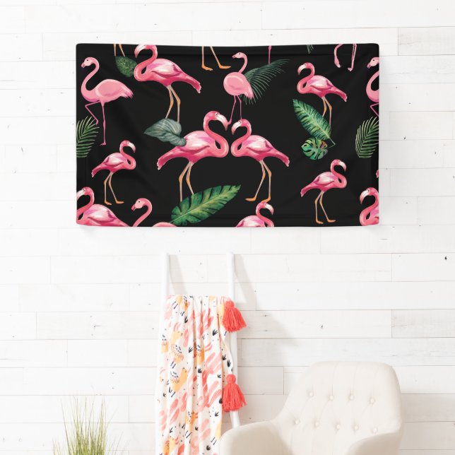 Flamingos Love Pattern 4 Banner (Insitu)