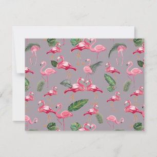 Flamingos Love Pattern 6 Card