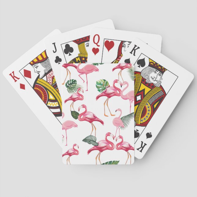 Flamingos Love Pattern Playing Cards (Back)
