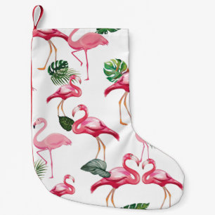 Flamingos Love Pattern Small Christmas Stocking