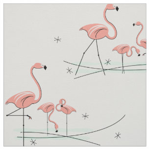 Flamingos Multi large pattern Fabric