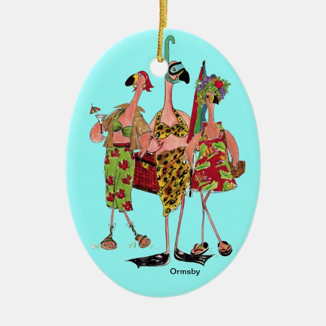 Flamingos Ornament (Front)