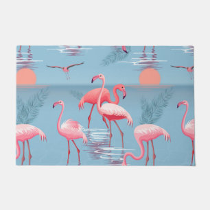 Flamingos Pattern 1 Doormat