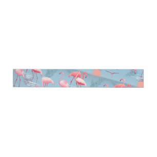 Flamingos Pattern 1 Wrap Around Label