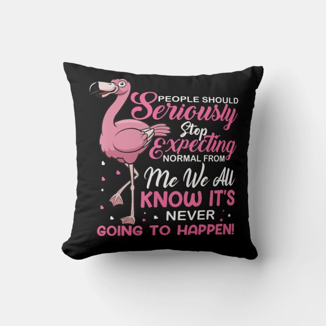 Flamingos | People Should Stop Expecting Normal Cushion (Front)