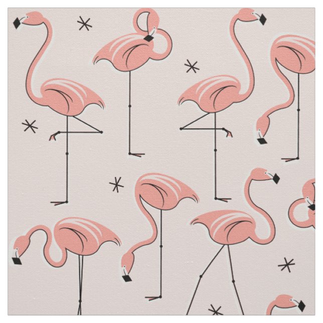 Flamingos Pink fabric (Swatch)