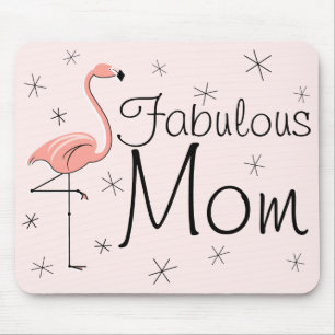 Flamingos Pink "Fabulous Mum" mousepad