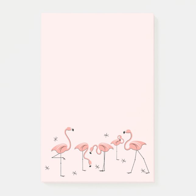 Flamingos Pink Group Post-it Notes (Front)