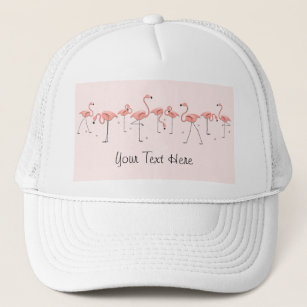 Flamingos Pink group 'Text' trucker hat