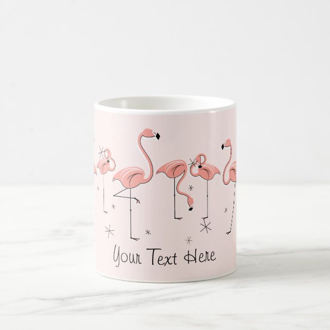 Flamingos Pink Line 'Text' mug (Center)
