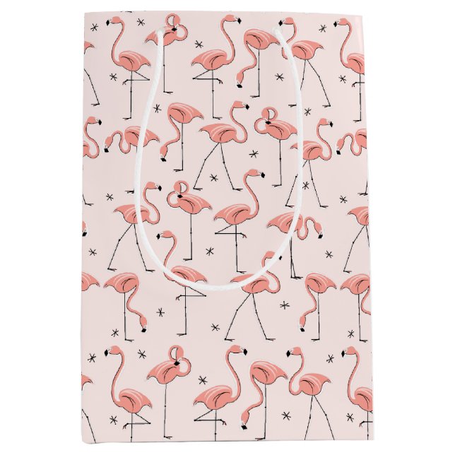 Flamingos Pink Multi gift bag medium (Front)