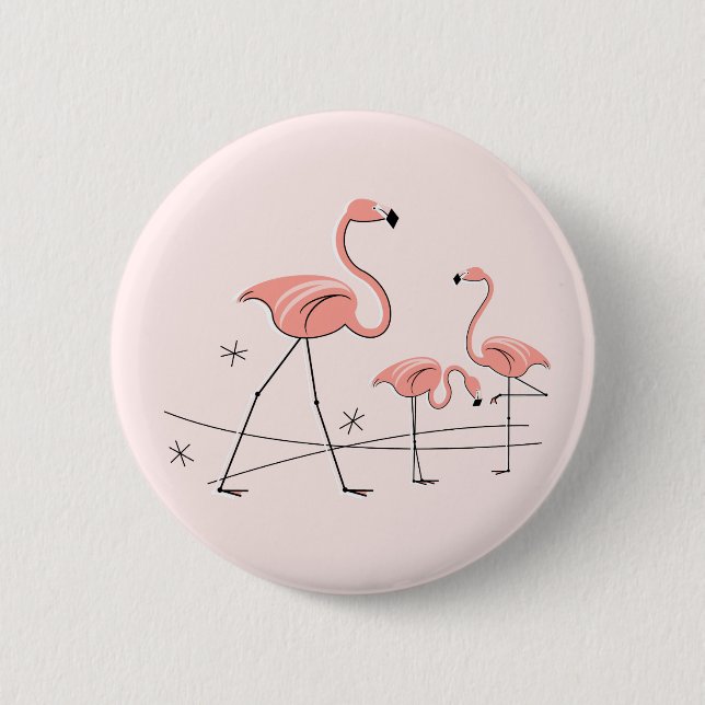 Flamingos Pink Trio 2 button (Front)