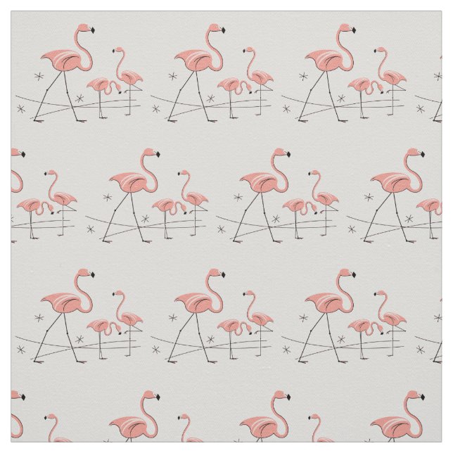 Flamingos Pink Trio 2 fabric (Swatch)