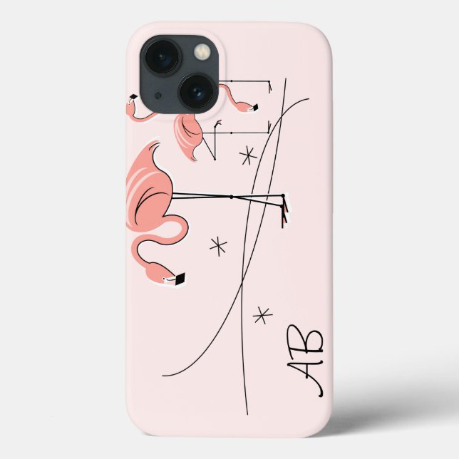 Flamingos Pink Trio 3 'Monogram' iPad case (Back)