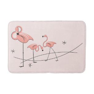 Flamingos Pink Trio bath mat