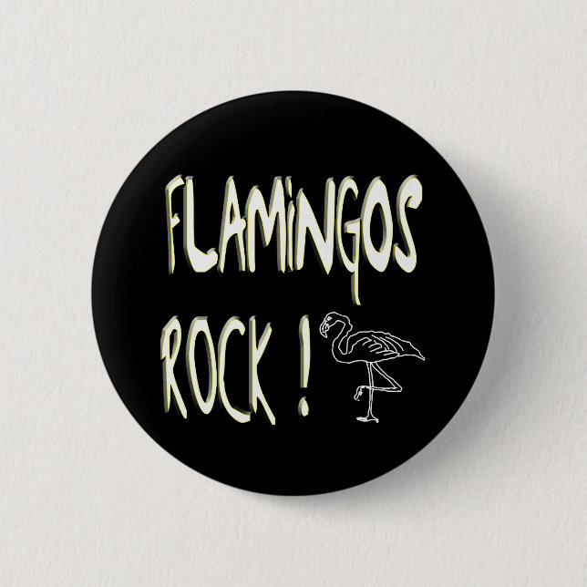 Flamingos Rock! Button (Front)