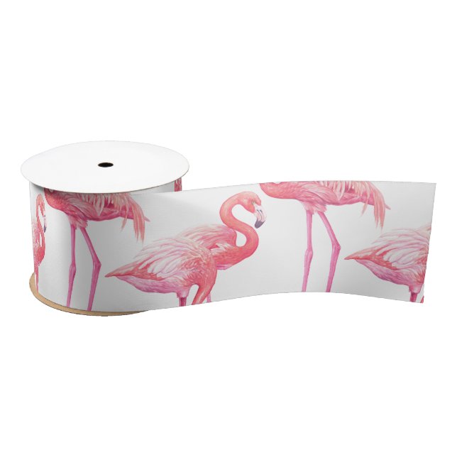 Flamingos Satin Ribbon (Spool)