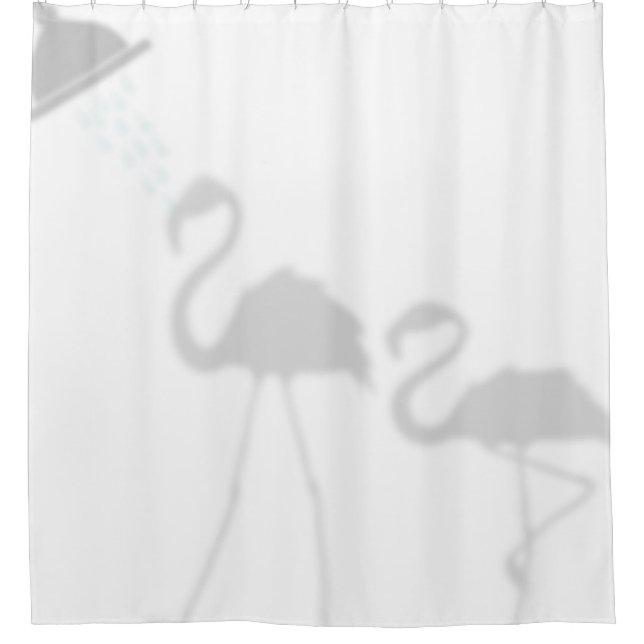 Flamingos Shadow Silhouette Shadow Buddies Shower Curtain (Front)