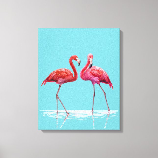 Flamingos Stretched Canvas Print (Front)