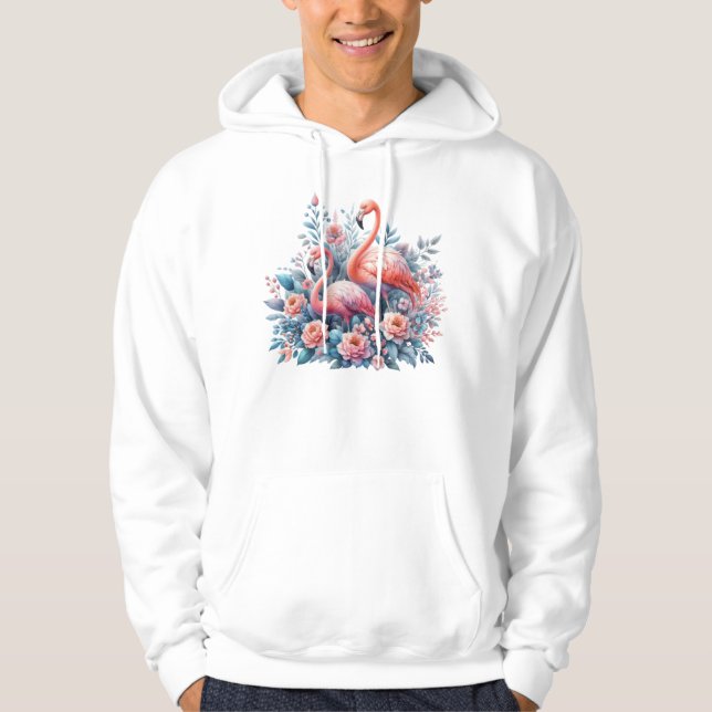 Flamingos Sublimation  Hoodie (Front)