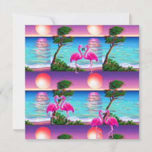 Flamingos Sun Invitation