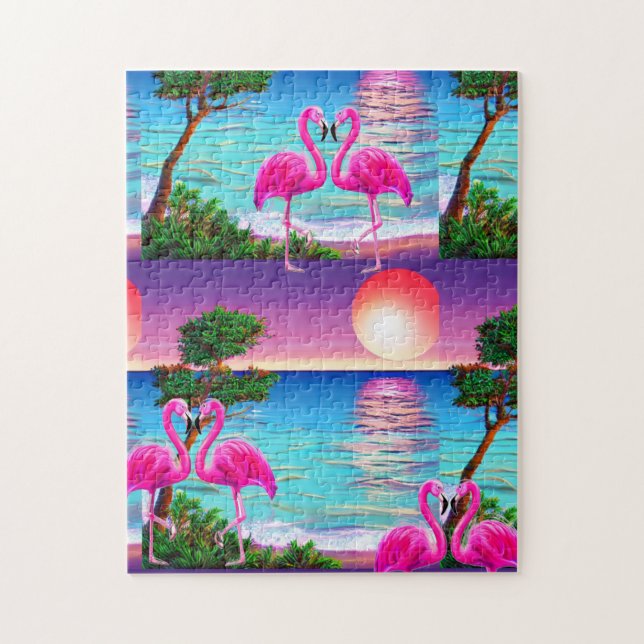 Flamingos Sun Jigsaw Puzzle (Vertical)