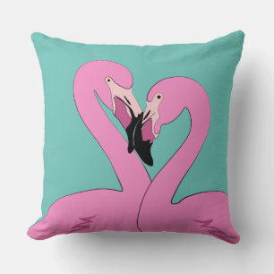 Flamingos Throw Pillow