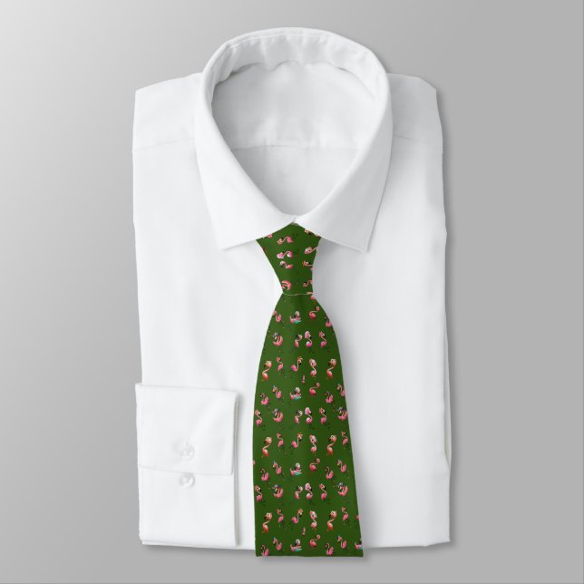 Flamingos Tie (Tied)