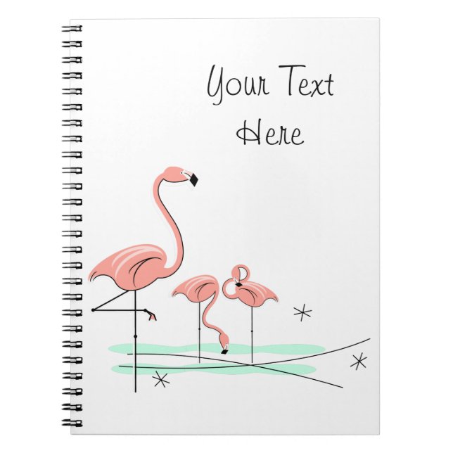 Flamingos Trio 4 Text notebook (Front)