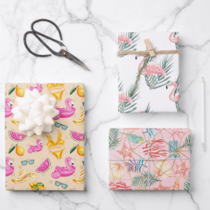 Flamingos Wrapping Paper Sheet