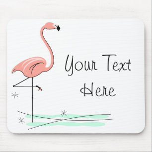 Flamingos "Your Text" mousepad