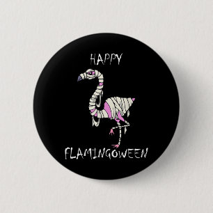 Flamingoween Funny Halloween Flamingo 6 Cm Round Badge
