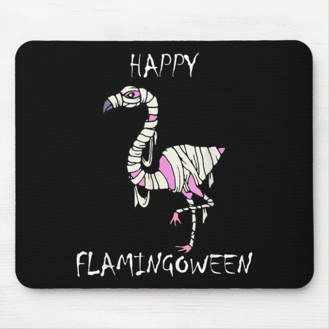 Flamingoween Funny Halloween Flamingo Mouse Pad (Front)