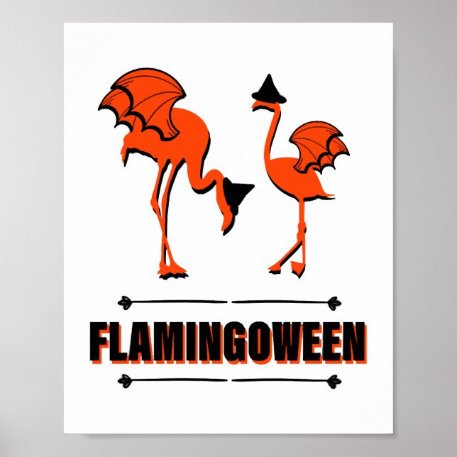 Flamingoween - Halloween Poster (Front)