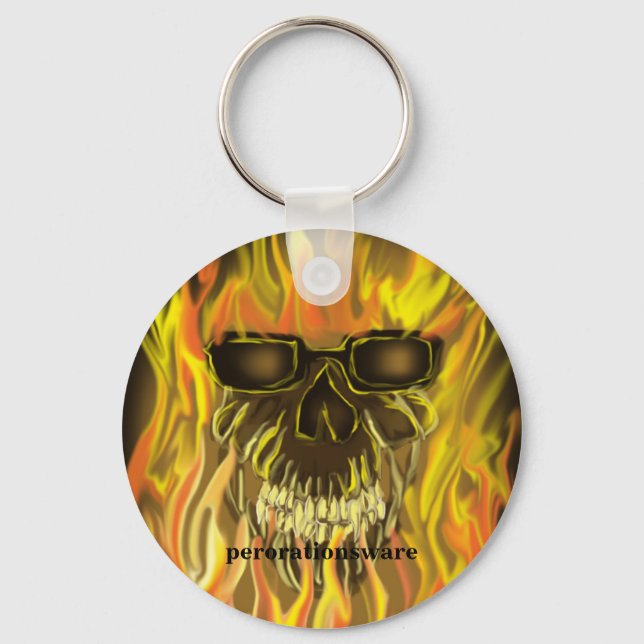 flamingskull key ring (Front)