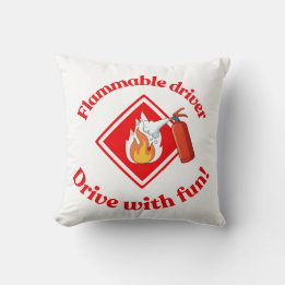 Flammable Driver Trucker | Funny ADR Hazmat Cushion